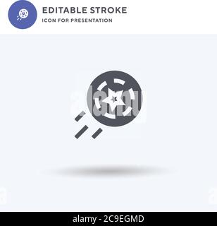 Frisbee icon vector, filled flat sign, solid pictogram isolated on white, logo illustration. Frisbee icon for presentation. Stock Vector