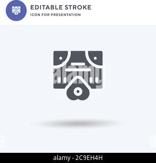 Spirit Board icon vector, filled flat sign, solid pictogram isolated on white, logo illustration. Spirit Board icon for presentation. Stock Vector