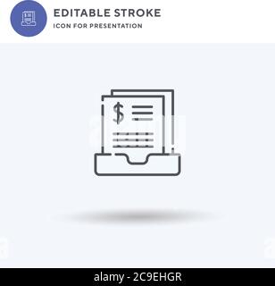 Archives icon vector, filled flat sign, solid pictogram isolated on white, logo illustration. Archives icon for presentation. Stock Vector