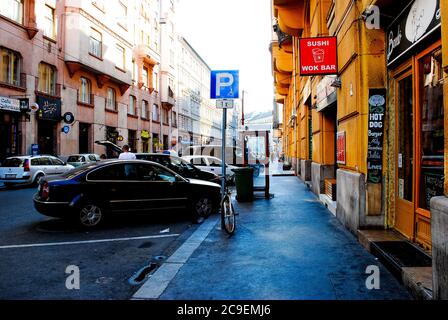 Streets in Budapest Stock Photo