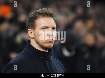 LONDON, ENGLAND - FEBRUARY 19, 2020: Leipzig head coach Julian Nagelsmann pictured ahead of the first leg of the 2019/20 UEFA Champions League Round of 16 game between Tottenham Hotspur FC and RB Leipzig at Tottenham Hotspur Stadium. Stock Photo