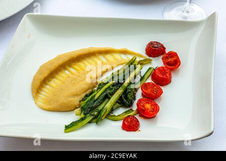 Gourmet Dish in Hotel Mühle in Binzen, Germany Stock Photo