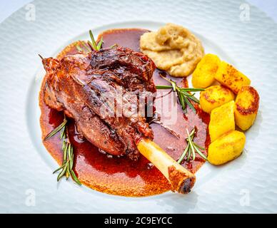 Gourmet Dish in Hotel Mühle in Binzen, Germany Stock Photo