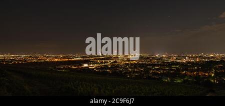 The capital of Austria (Vienna) photographed from a northern hill ...