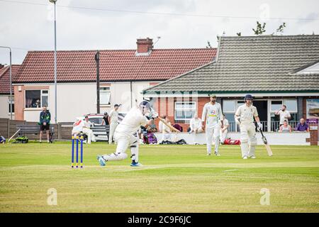 Amateur Cricket, Frickley vs Streethouse Stock Photo