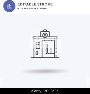 Photo Booth icon vector, filled flat sign, solid pictogram isolated on white, logo illustration. Photo Booth icon for presentation. Stock Vector