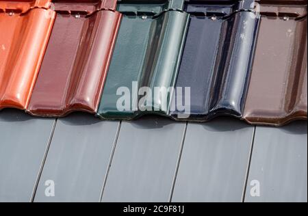 roof tile pattern texture background Stock Photo
