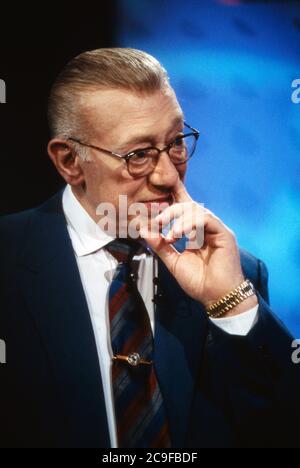 Parlazzo, Medienshow, Deutschland 1991 - 1998, Sendung vom 6. Oktober 1997, Gaststar: Schauspieler Horst Tappert Stock Photo