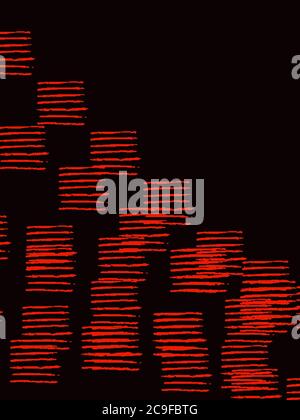 red color highlighted bricks pattern digital created framed art abstracts. Stock Photo