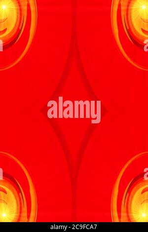 red color highlighted bricks pattern digital created framed art abstracts. Stock Photo