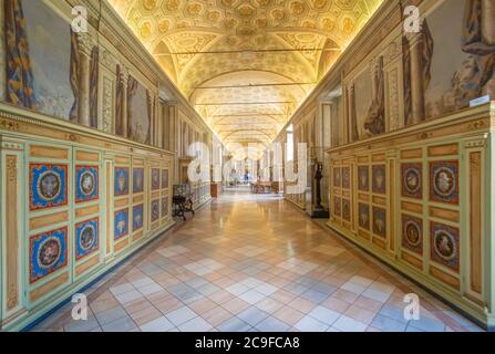 The Vatican Museums are an immense collection of artifacts, frescoes, paintings and sculptures amassed by the Catholic Church throughout the centuries Stock Photo