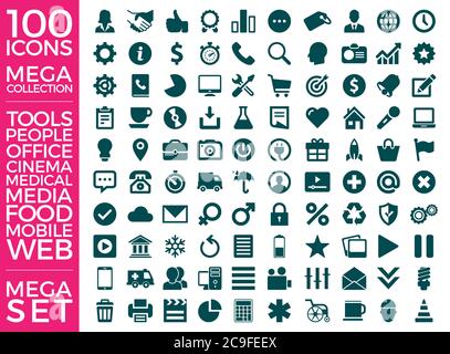 Set Of Icons, Quality Icon Collection Vector Design Eps 10 Stock Vector