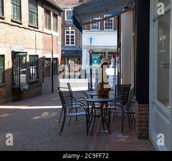 Sevenoaks,Kent,31st July 2020,People out and about on the Hottest Day of the year in Sevenoaks, Kent. The forecast is for 32C sunny with a gentle breeze and is to be cooler for the weekend.Credit: Keith Larby/Alamy Live News Stock Photo