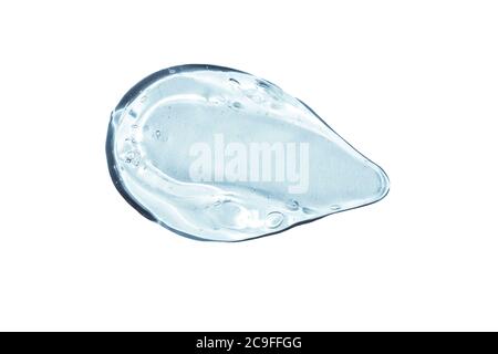 Texture of hyaluronic acid, serum gel. Transparent smear of gel Sanitizer Stock Photo