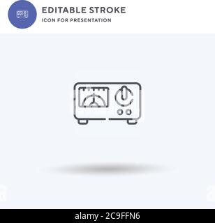 Power Supply icon vector, filled flat sign, solid pictogram isolated on white, logo illustration. Power Supply icon for presentation. Stock Vector