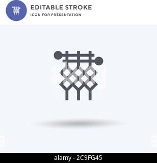Knitting icon vector, filled flat sign, solid pictogram isolated on white, logo illustration. Knitting icon for presentation. Stock Vector