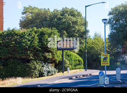 Car park full use alternative car park sign in Bournemouth, Dorset UK in July Stock Photo