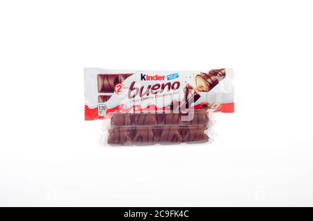 Kinder bueno crispy creamy chocolate bar Stock Photo