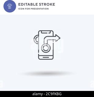 Cashless icon vector, filled flat sign, solid pictogram isolated on white, logo illustration. Cashless icon for presentation. Stock Vector