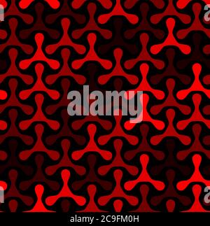 Seamless Geometric Ruby Triangles on Black Background Vector Pattern Stock Vector