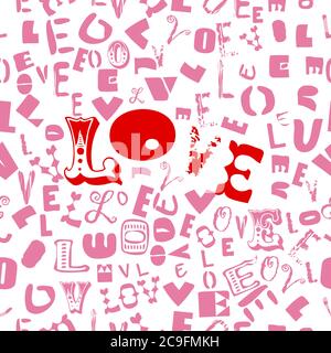 Love , seamless background,vintage and grungy illustration, this vector art can be used as a greeting card for wedding, engagement, valentines day. Stock Vector