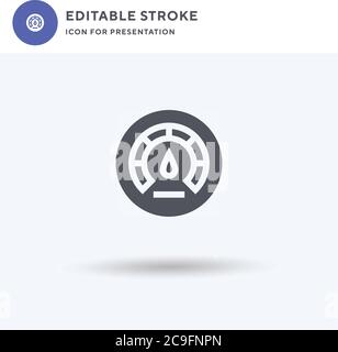 Optimization icon vector, filled flat sign, solid pictogram isolated on white, logo illustration. Optimization icon for presentation. Stock Vector
