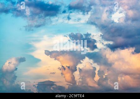 Beautiful evening sky after a storm Stock Photo