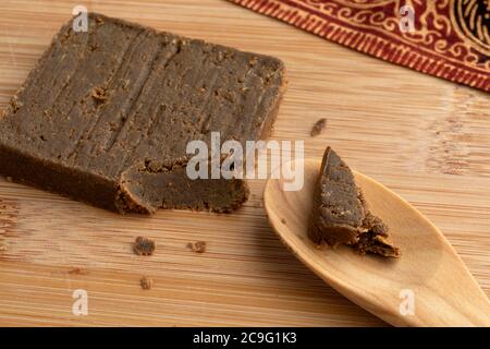 Piece of shrimp paste close up Stock Photo