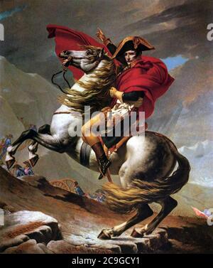 Jacques-Louis David - Napoleon Crossing the Alps Stock Photo