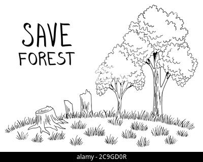 Save the Forest Vector Concept Stock Vector - Illustration of natural,  ecological: 217637734