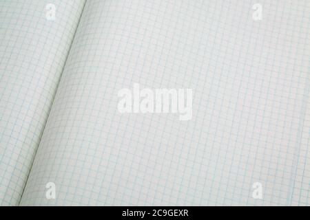 closeup of old ruled notebook - paper background and texture Stock Photo