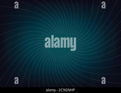 Abstract curve dashed towards the center on gradient background. Stock Vector