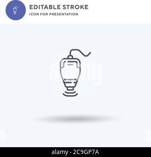 Laser icon vector, filled flat sign, solid pictogram isolated on white, logo illustration. Laser icon for presentation. Stock Vector