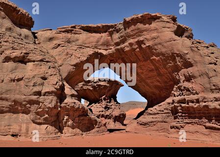 TADRART ROUGE , ALGERIA. SAHARA DESERT. TIN MERZOUGA AND MOUL N AGA DESERT DUNES AND SAND PATTERNS. Stock Photo