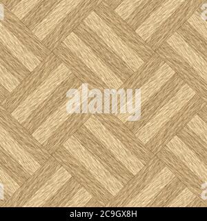 Seamless wooden parquet pattern. Wooden texture illustration of natural oak. Colour scheme light and brown. Stock Photo