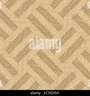 Seamless wooden parquet pattern. Wooden texture illustration of natural oak. Colour scheme light and brown. Stock Photo