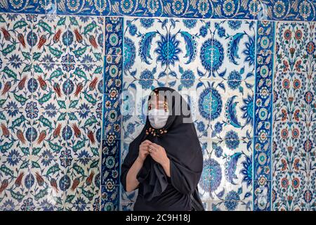 The Eyup Sultan Mosque Complex in Eyup Sultan district of Istanbul, Turkey Stock Photo