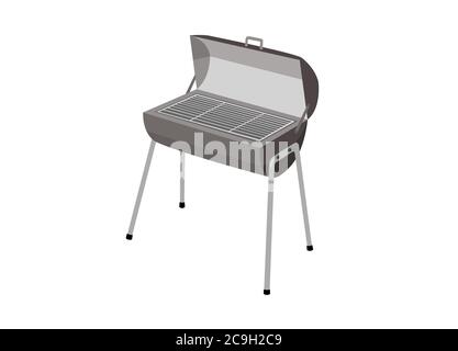 Charcoal stove isolated on white background. Stock Vector