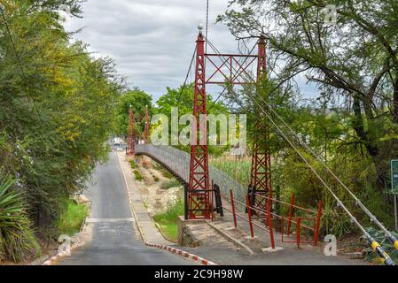 Suspension Bridge in Oudtshoorn is a National Monument in South Africa built in 1914 Stock Photo