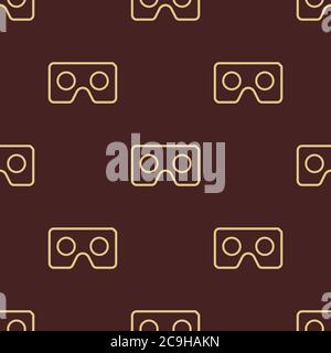 Seamless Vector Pattern With VR Logos Stock Vector