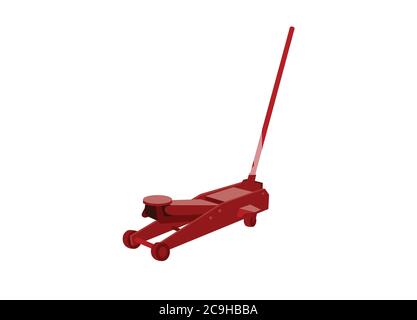 Garage jack isolated on white background. Stock Vector