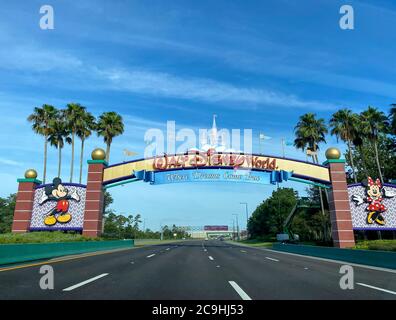 Orlando,FL/USA-7/25/20: The entrance to Walt Disney World in Orlando, FL. Stock Photo