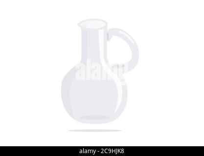 Glass pitcher isolated on white background. Stock Vector