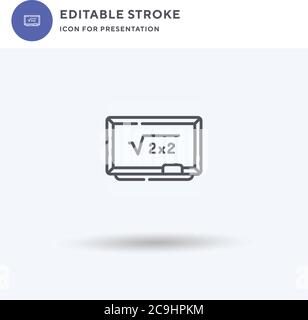 Blackboard icon vector, filled flat sign, solid pictogram isolated on white, logo illustration. Blackboard icon for presentation. Stock Vector
