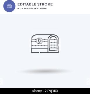 Pandoras Box icon vector, filled flat sign, solid pictogram isolated on white, logo illustration. Pandoras Box icon for presentation. Stock Vector