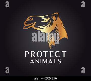 Protect, Look After Animal and Wild Life Vector Design Stock Vector