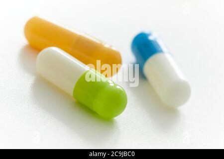 Capsules, studio shot. Stock Photo