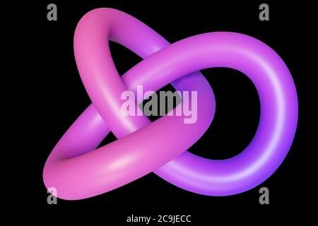 Computer illustration of a torus knot. Stock Photo