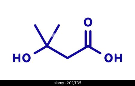 Beta-hydroxy beta-methylbutyric acid (HMB) leucine metabolite molecule ...