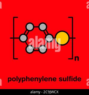 Polyphenylene Sulfide (PPS) Polymer, Chemical Structure. Commonly Used ...